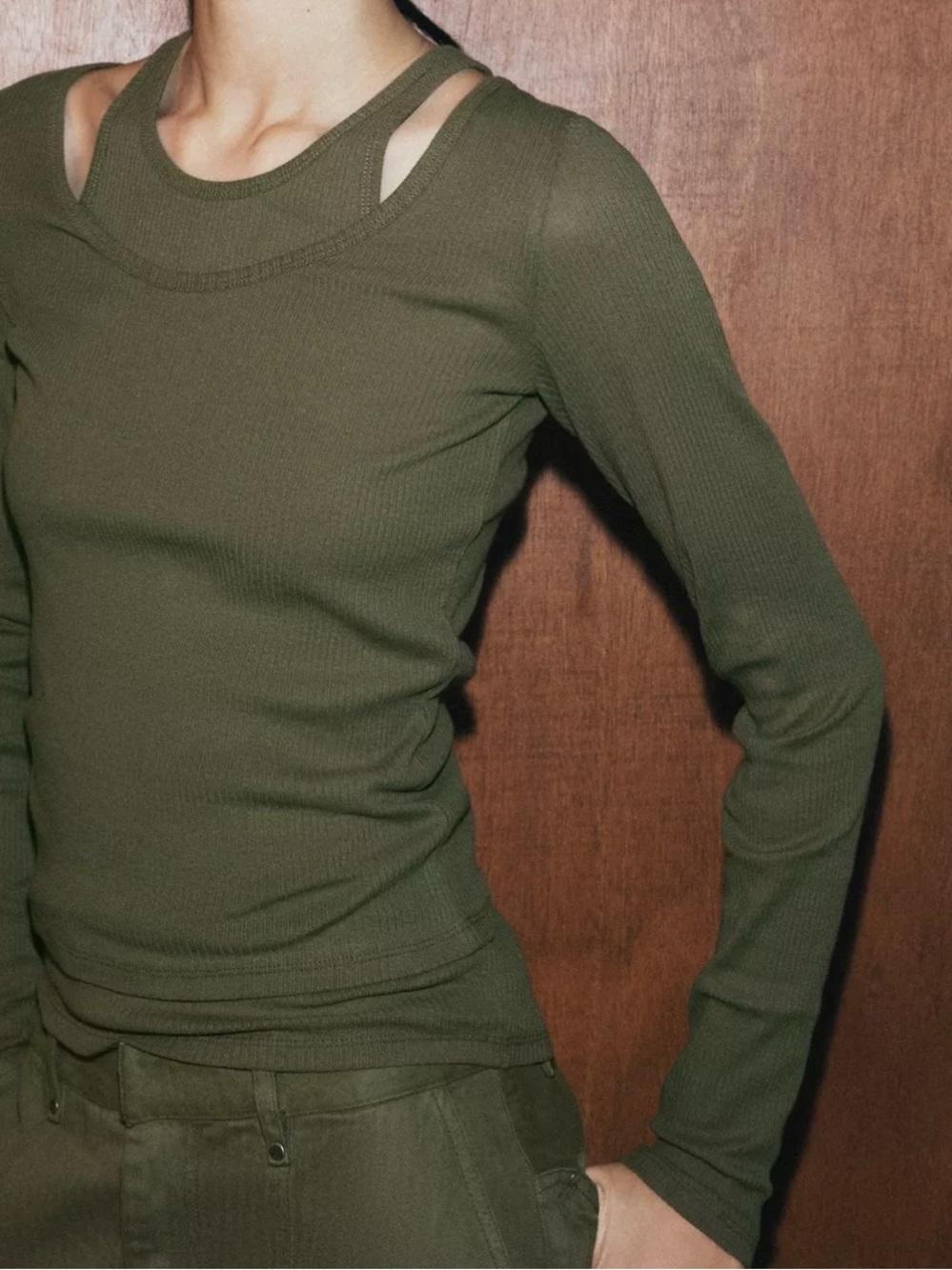NWT ZARA DOUBLE RIBBED T-SHIRT